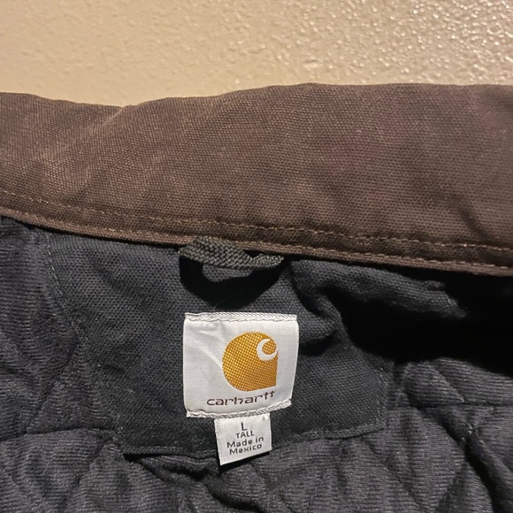 Carhartt J285 FRB Multi-Pocket Sandstone Jacket Quilt Lined Mens Size Large Tall - Picture 5 of 6